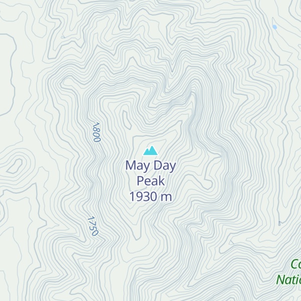 Map of May Day Peak