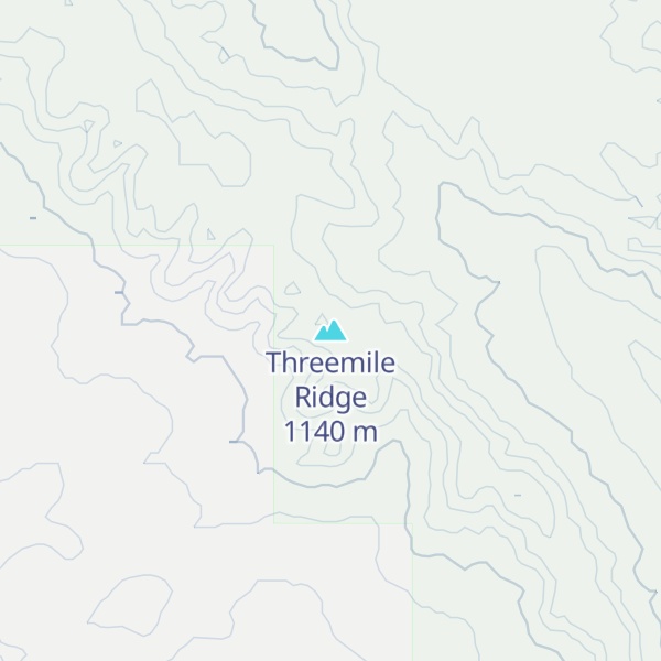 Map of Threemile Ridge