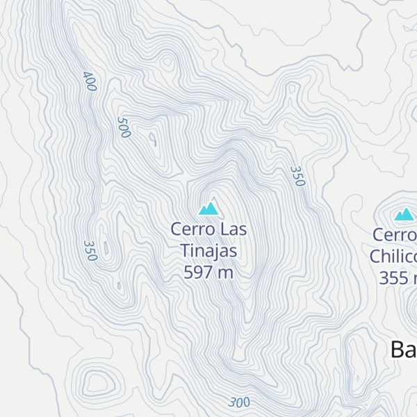 Map of Cerro Las Tinajas
