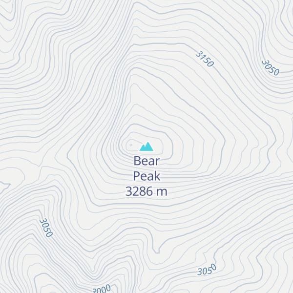 Map of Bear Peak