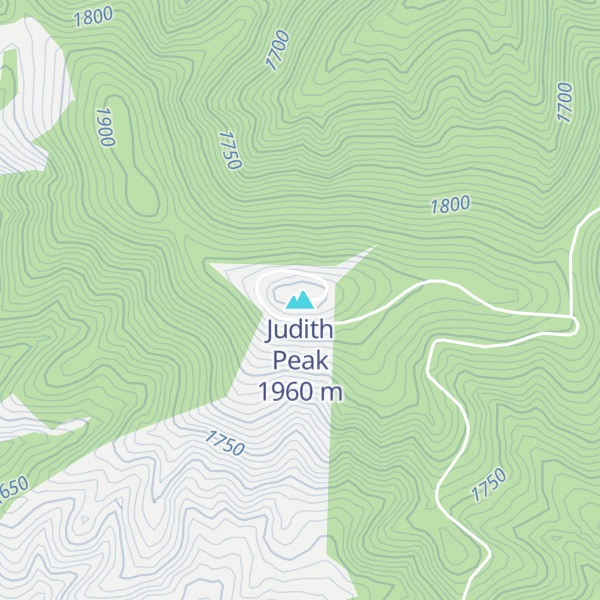 Map of Judith Peak