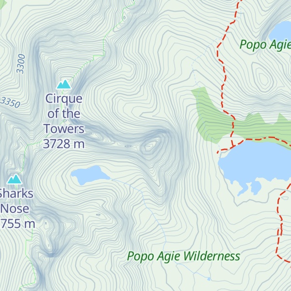 Map of Pingora Peak
