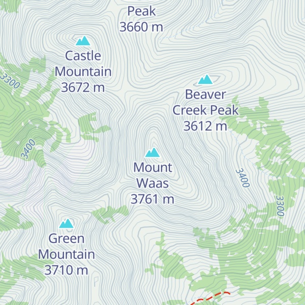 Map of Mount Waas