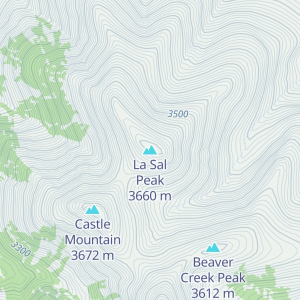 Map of La Sal Peak
