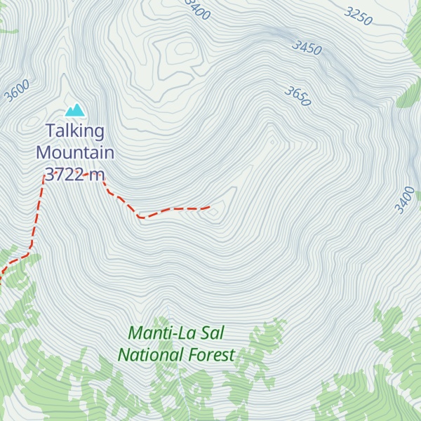 Map of Mount Peale