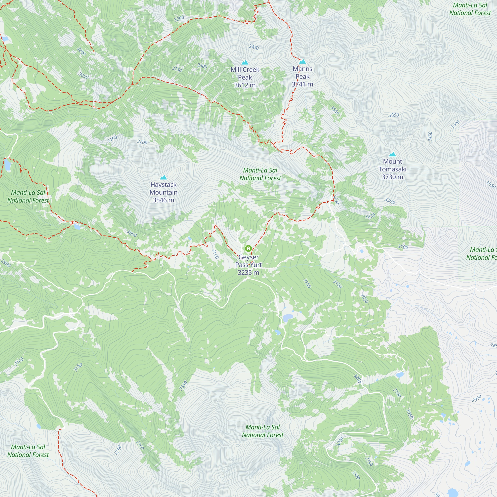 Geyser Pass Yurt map