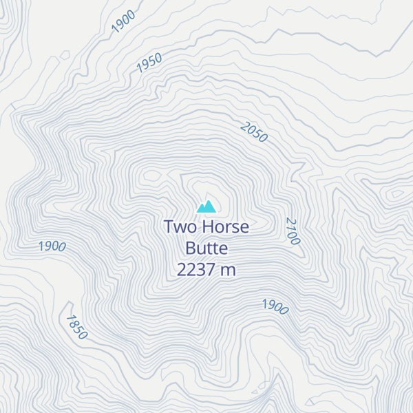 Map of Two Horse Butte