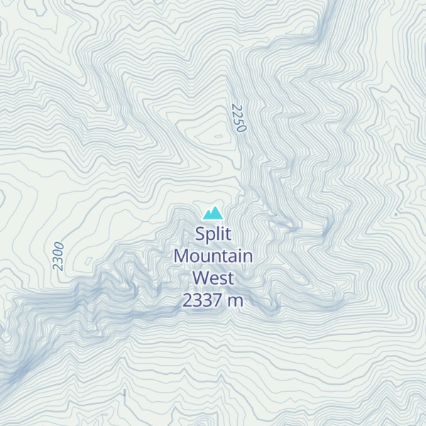 Map of Split Mountain West