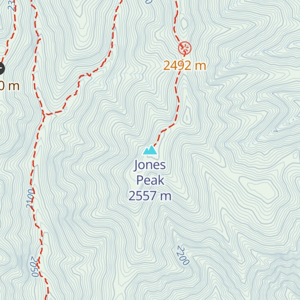 Map of Jones Peak