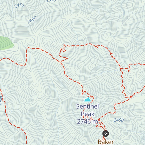 Map of Finnicum Peak