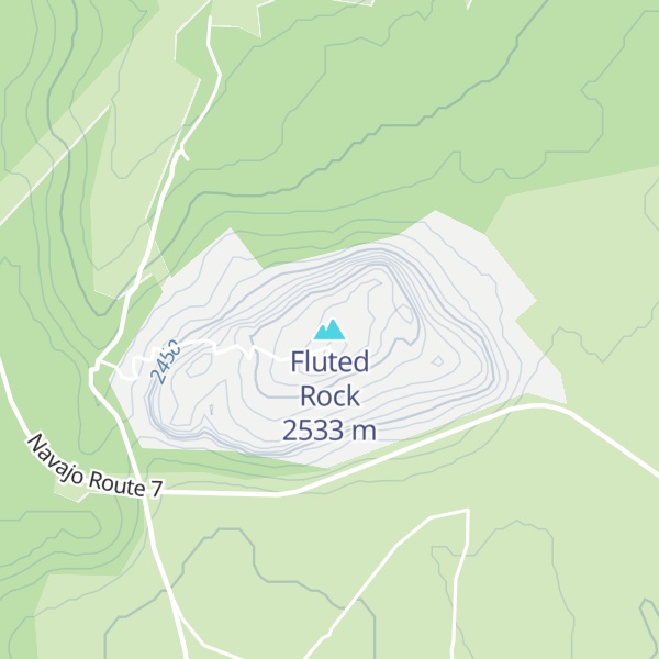 Map of Fluted Rock