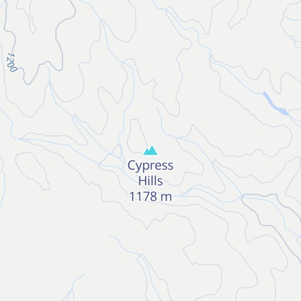 Map of Cypress Hills