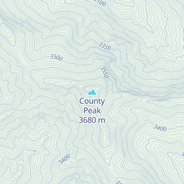 Map of County Peak
