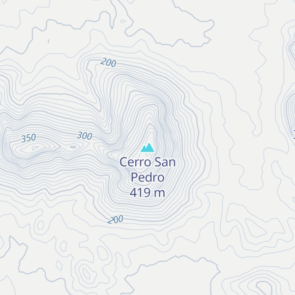 Map of Cerro San Pedro