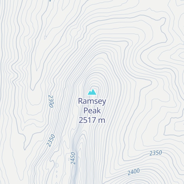 Map of Ramsey Peak