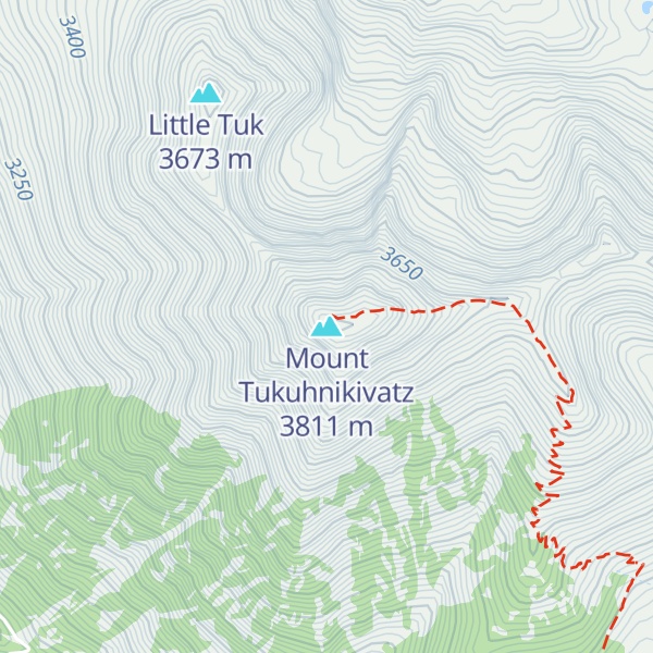Map of Mount Tukuhnikivatz