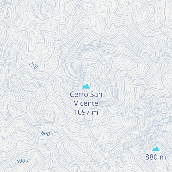 Map of Cerro San Vicente