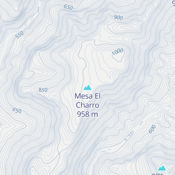 Map of Mesa El Charro