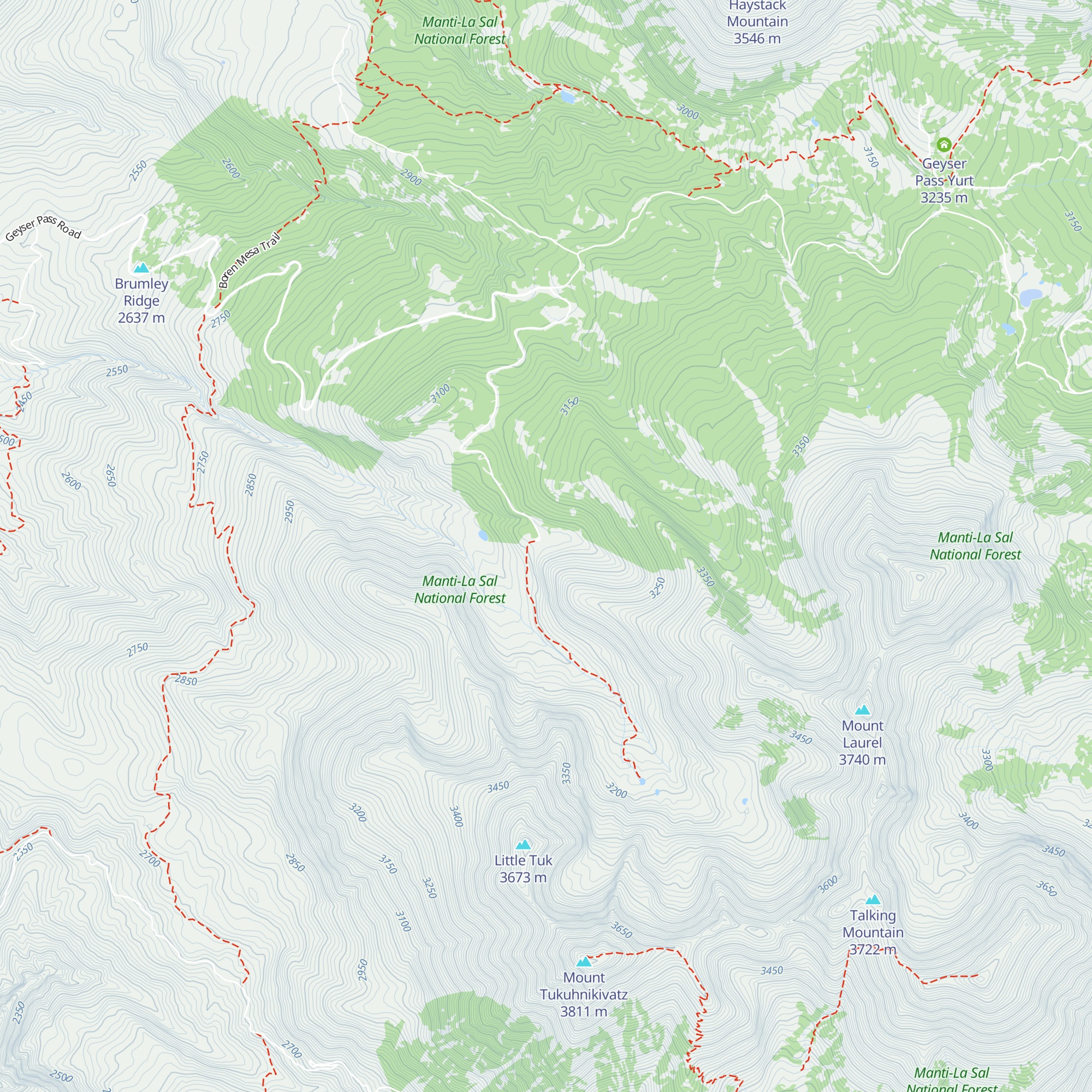 Gold Basin Yurt map
