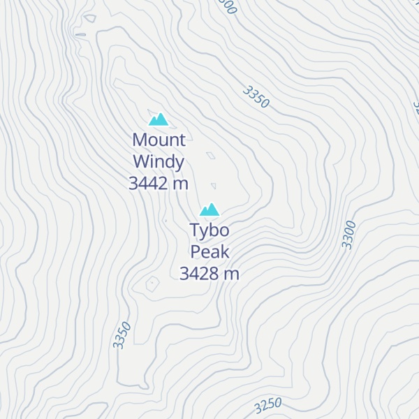 Map of Tybo Peak