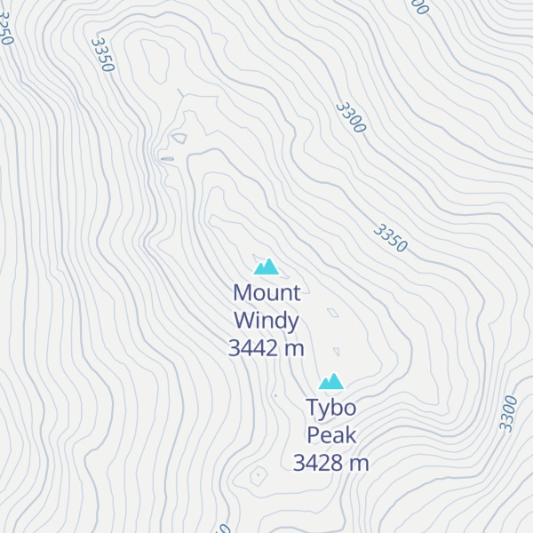 Map of Mount Windy