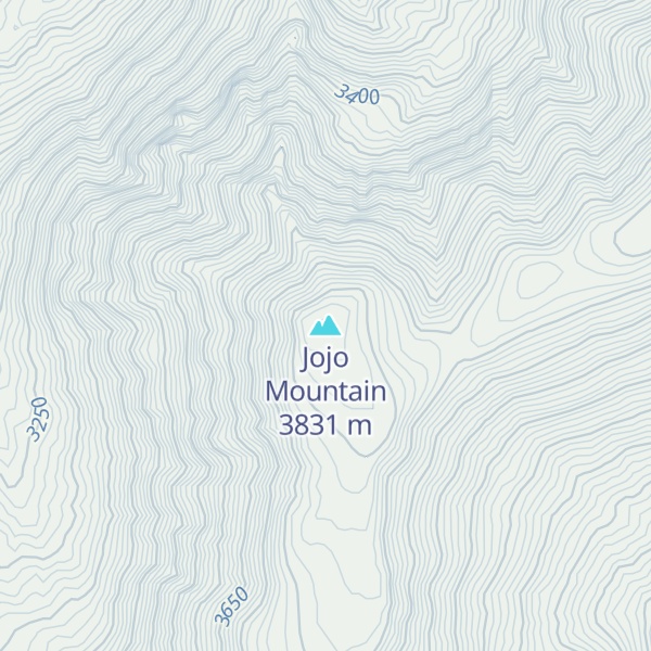 Map of Jojo Mountain