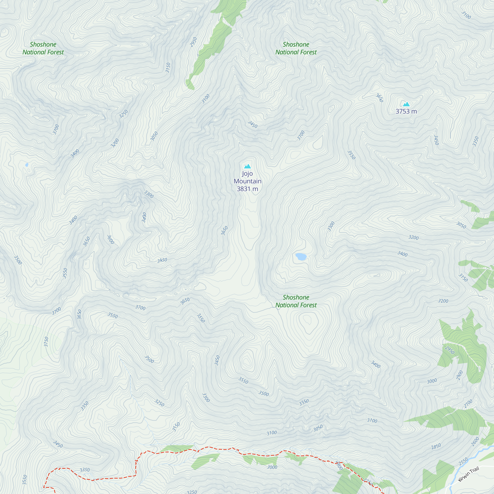 The Rocky Mountains map