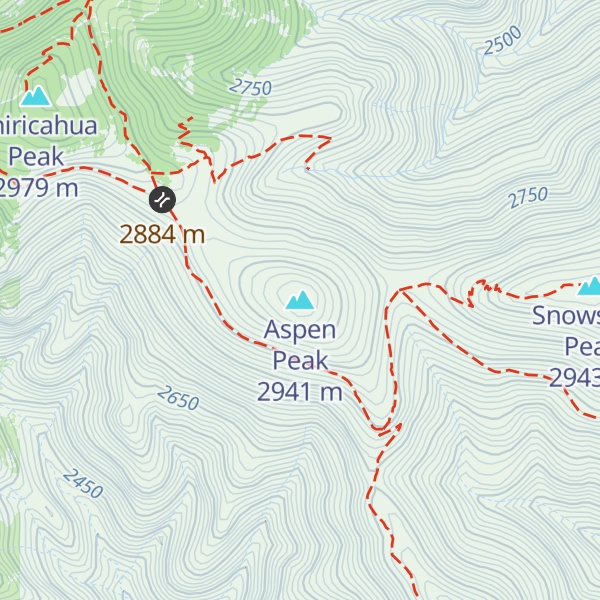 Map of Aspen Peak