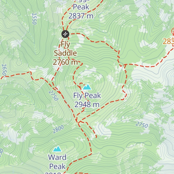 Map of Fly Peak