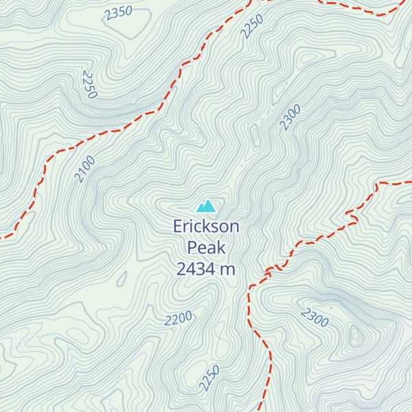 Map of Erickson Peak