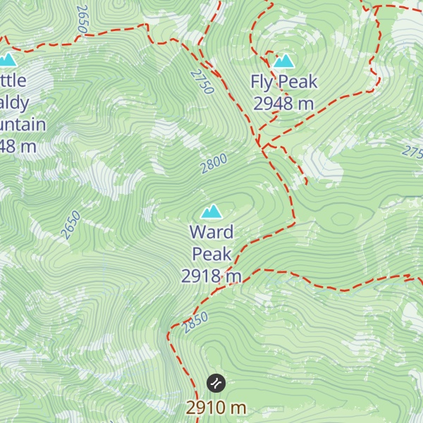 Map of Ward Peak