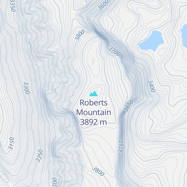Map of Roberts Mountain