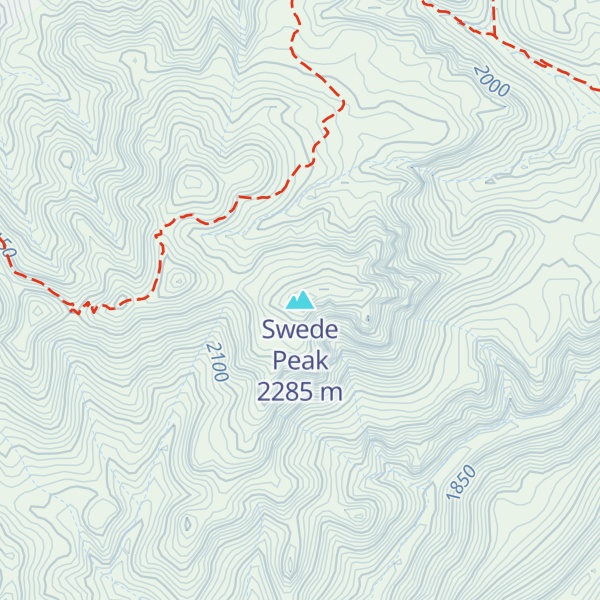 Map of Swede Peak