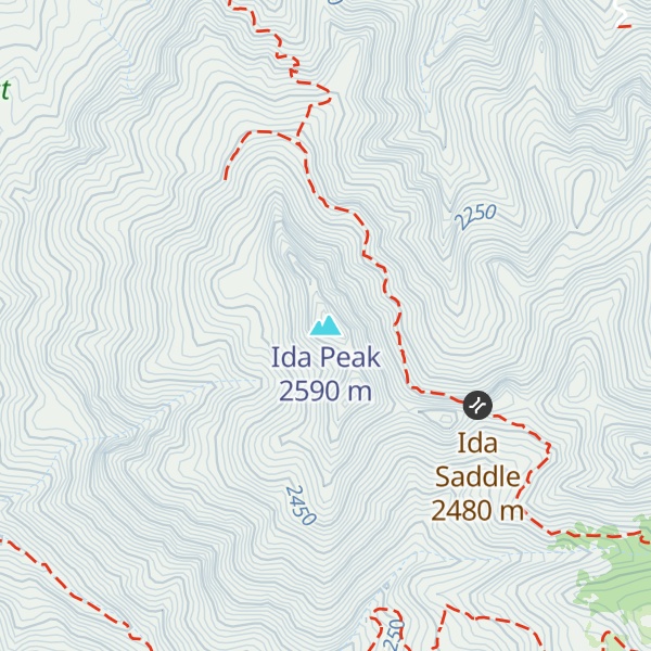 Map of Ida Peak