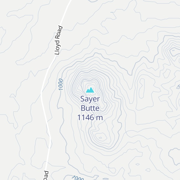 Map of Sayer Butte
