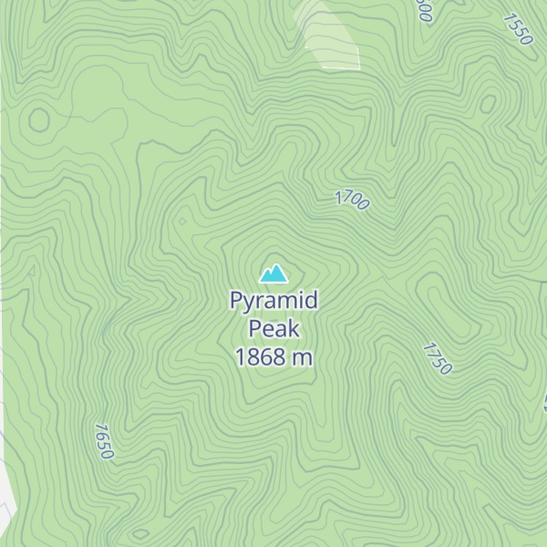 Map of Pyramid Peak
