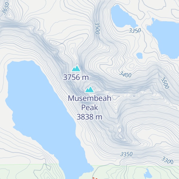 Map of Musembeah Peak