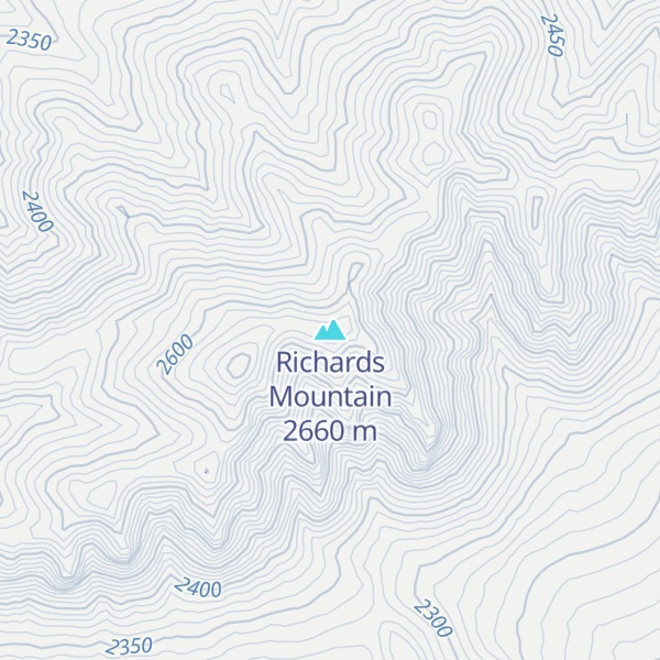 Map of Richards Mountain