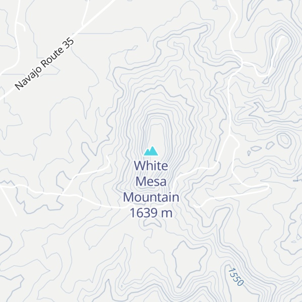 Map of White Mesa Mountain