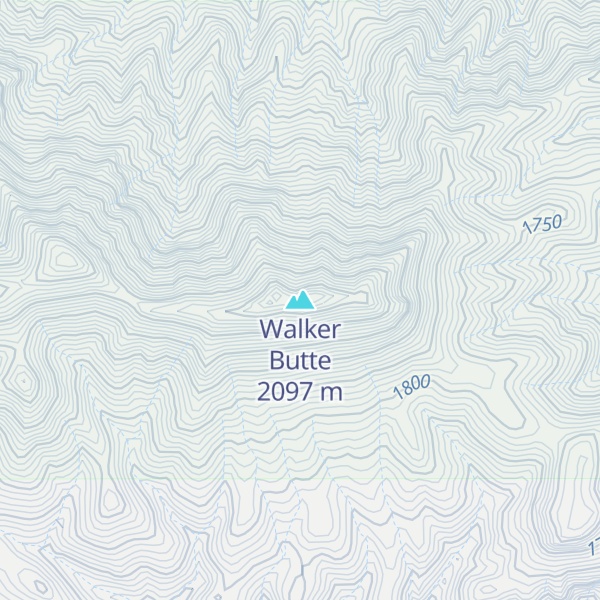 Map of Walker Butte