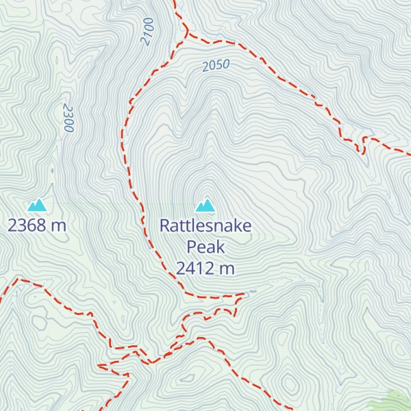 Map of Rattlesnake Peak