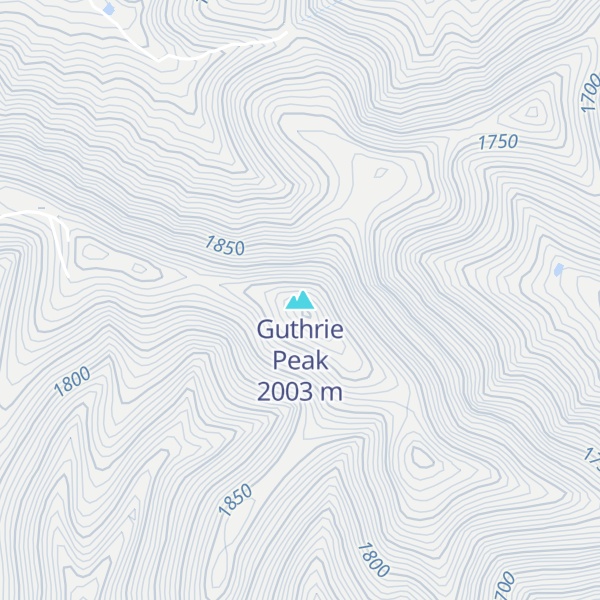 Map of Guthrie Peak
