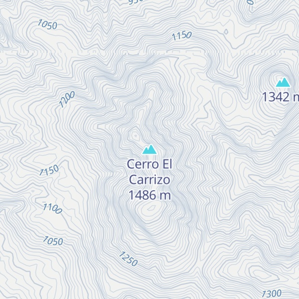 Map of Cerro El Carrizo