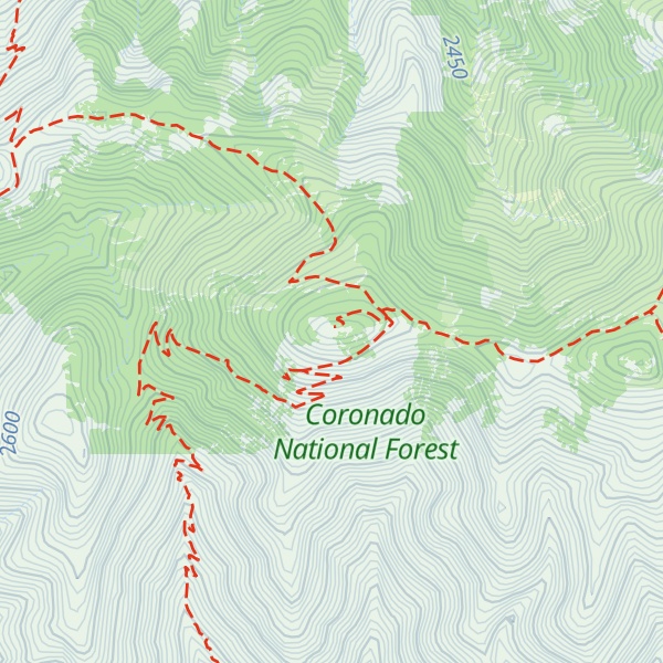 Map of Monte Vista Peak
