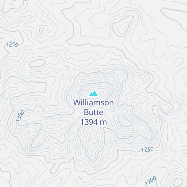 Map of Williamson Butte