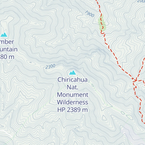 Map of Chiricahua Nat. Monument Wilderness HP