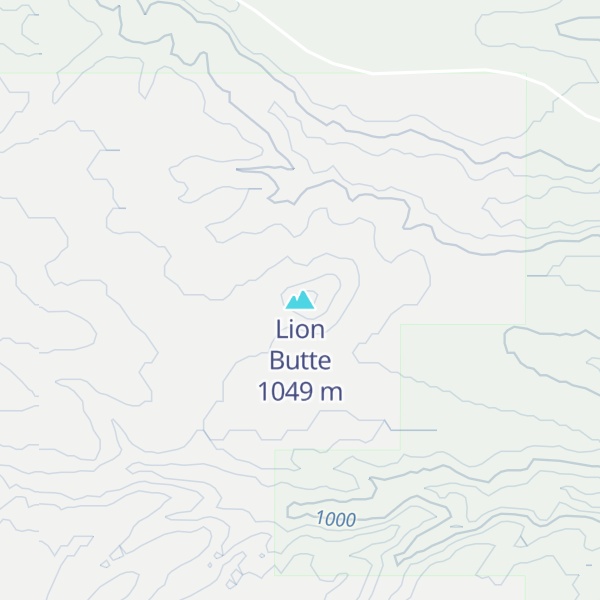 Map of Lion Butte