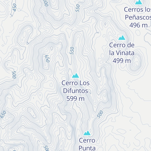 Map of Cerro Los Difuntos