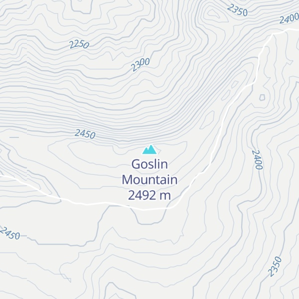 Map of Goslin Mountain