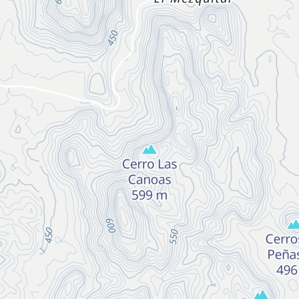 Map of Cerro Las Canoas